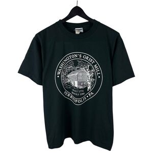 Vintage 90s Jerzees Washington Grist Mill Perryopolis Tourist Shirt Size M
